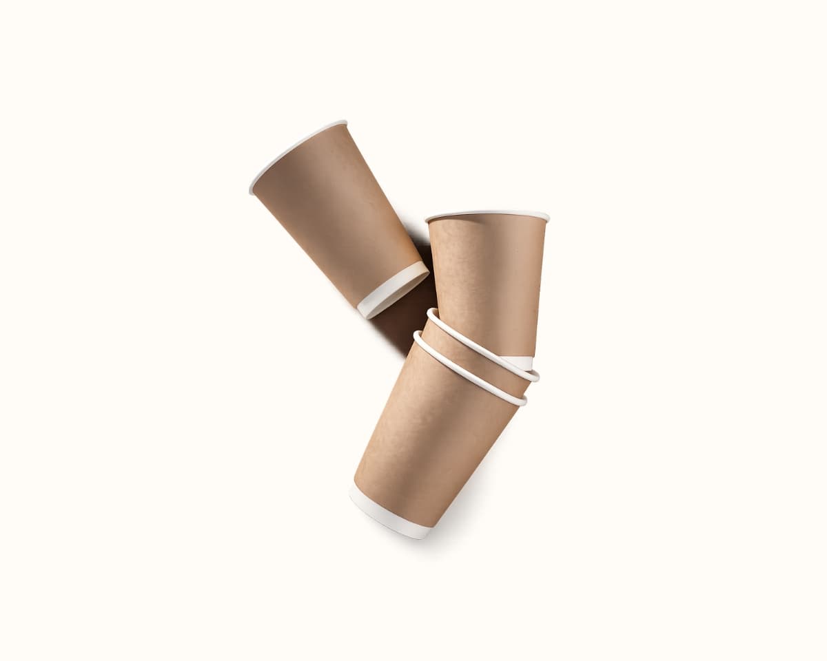 350ML Double Wall Cup (Kraft)
